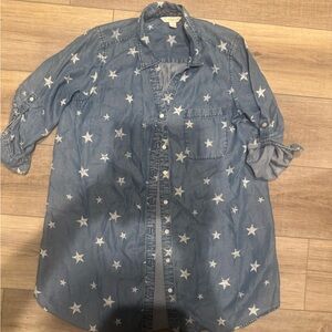 Women’s Blue Star Pattern Shirt